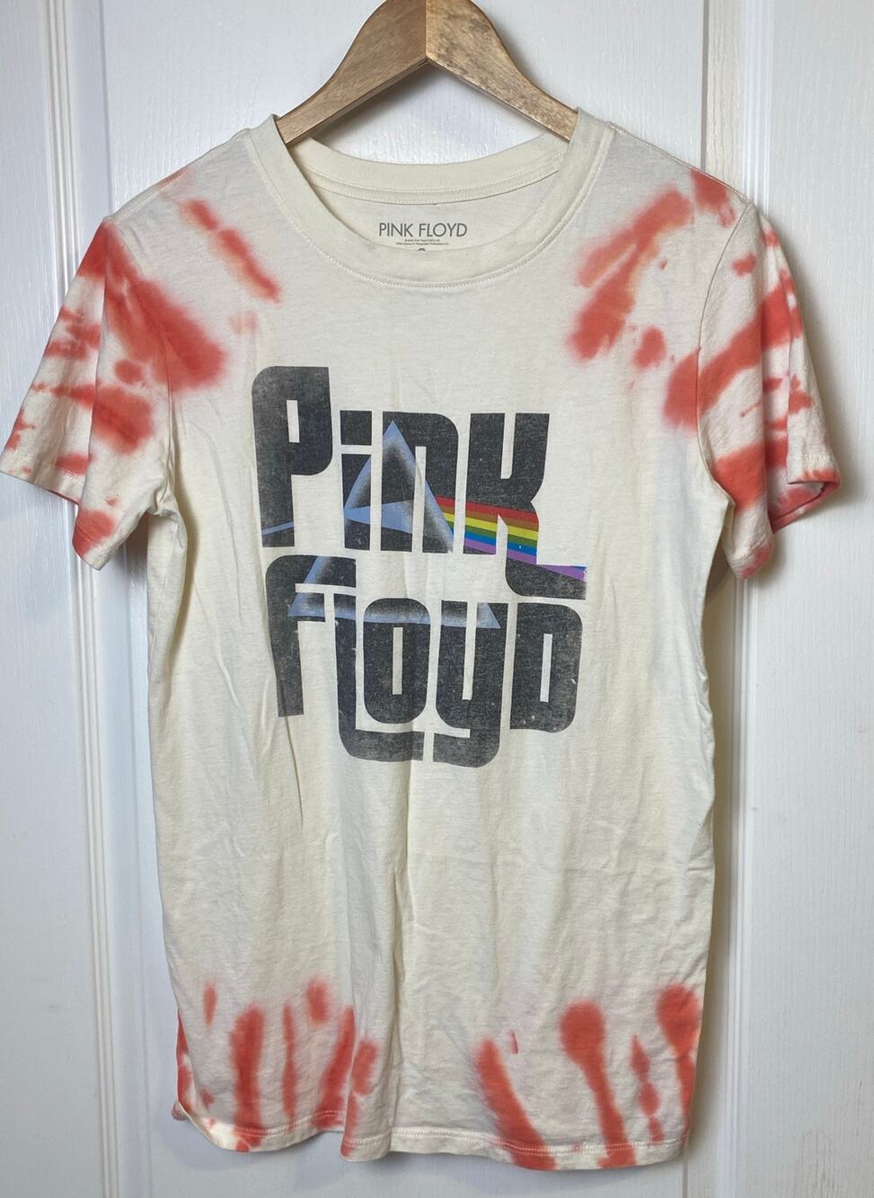Pink Floyd Men's Dark Side of Moon Tie Dye Short Sleeve T-Shirt Size Small